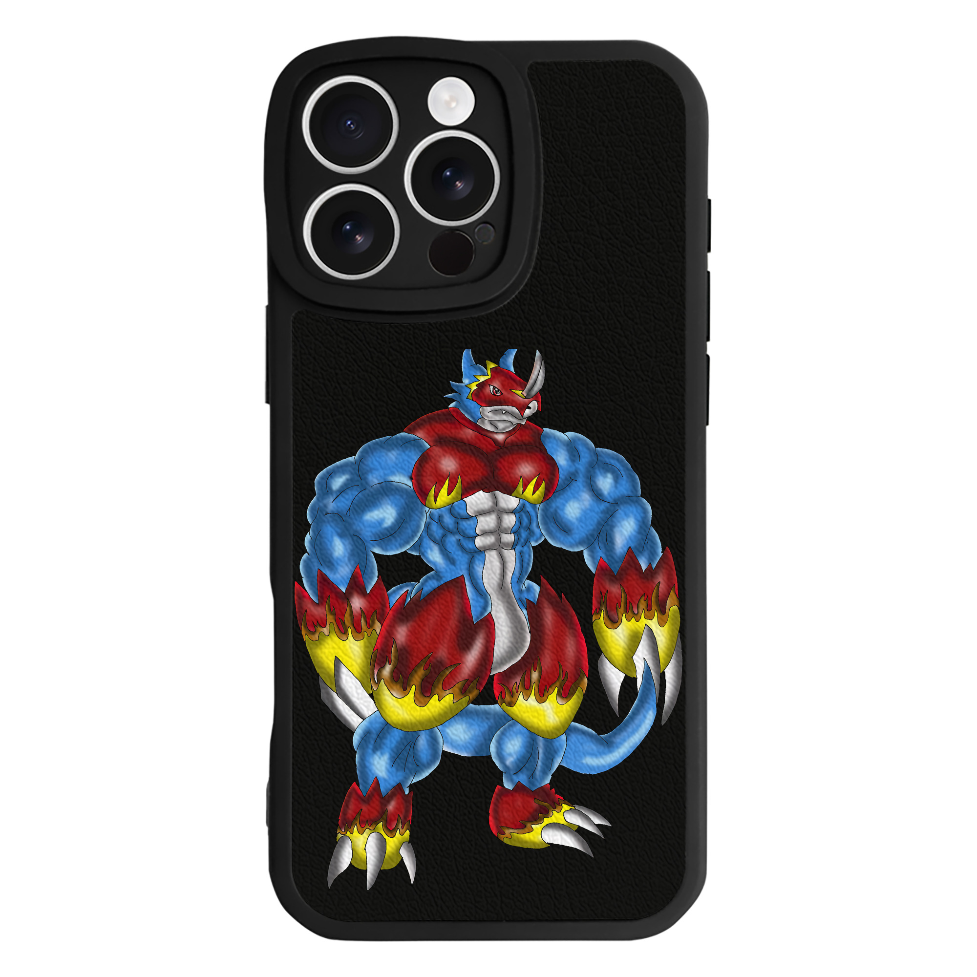（画像用） Digimon デジタルモンスター/デジモン 【iPhone 16シリーズ対応】シリコンスマホケース（レザー調） 材質：シリコン